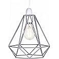 GIGGI Grey Lampshade for Ceiling, Lamp Shades | Light Shade Ceiling Light Industrial Wire Basket Metal Basket Pendant Lighting Ceiling Light Shade, Lamp Shades Ceiling for Indoor Pendant Light Shade