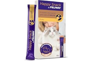 Happy Snack by FELIWAY – Gustosi snack calmanti per gatti, 6 stick – Aiuta il tuo gatto a sentirsi più tranquillo e rafforza il legame tra di voi.