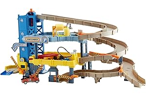 Matchbox 4-poziomowy Garaż Zestaw do zabawy dla dzieci. Znajdziesz tutaj wszystko, czego potrzebujesz, by pomknąć ku przygodom, CJM67