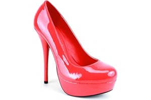 Andrés Machado - Chaussures Plateforme pour Femme/Adolescent Vernis et Simili Cuir - AM453 - Talons Aiguille 14 cm - Plateforme 3 cm - EU 32-35 - EU42-45