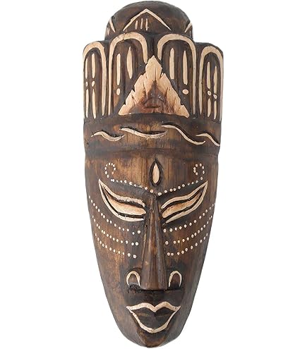 Totem Tiki motif Palmier coloré Décoration maori Protection foyer