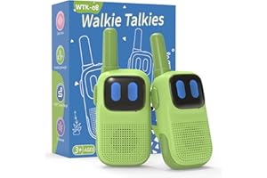 Walkie Talkie Kinder ab 3 4 5 6 7 8 Jahre, Kearui Funkgerät Kinder Leichtgewichtig 2 Kanäle Spielzeug 3-12 Jahren für Kinder Outdoor Wandern & Camping (Grün)