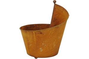 Posiwio mittlere dekorative ausgefallene Pflanz-Schale Deko-Schale Kräuter-Schale Metall edelrost