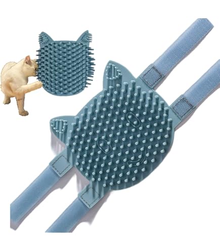 Kit 4 Brosses Auto-toilettage Pour Chat - Silicone Doux, Griffoir Et Massage - Fixation Murale Ou Sur Meuble