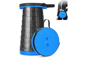 The FlexiNest Portable Collapsible Stool - Telescopic Camping Stools Folding Lightweight with Heavy Load Capacity - Pop Up Camping stool for Adults for Fishing, Hiking, BBQ, and Travel
