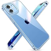 [SARARMAZ] iPhone 12-12Pro ile uyumlu Crystal Clear Mika Darbe Emici Şeffaf Kılıf (Şeffaf Mika Sararmaz, iPhone 12-12Pro)