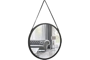 ‎GOLD&CHROME UNIQUE DESIGN GOLD&CHROME UNIQUE DESIGN Wandspiegel Runder Spiegel für das Schlafzimmer - Badezimmerspiegel Badspiegel - Spiegel Rund Schwarz Wandspiegel - Wandspiegel für Flur und Badezimmer - Ø 63cm