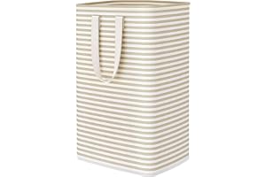 Lifewit 75L Collapsible Laundry Hamper Large,Tall Foldable Dirty Clothes Baskets Waterproof, Freestanding Double Bags with Easy Carry Handles in Dorm Bedroom Bathroom College, Beige