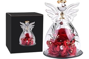 BEINHOME Regali Natale Donna, Fiori Conservati a Mano Rosa Perpetua per La Mamma, Nonna, Fidanzata, San Valentino, Ringraziamento, Compleanno, Decorazione Della Casa, Regali per Le Donne per Il Compleanno