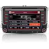 AWESAFE Radio mit Navi für VW Golf Skoda Seat, 2 DIN Autoradio mit Bluetooth CD-Laufwerk 7 Zoll Bildschirm