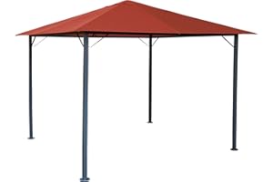 Quick Star Pavillon Tonnelle Nice de Jardin en métal 3 x 3 m