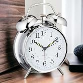 Valkyrie Akar Saniyeli Nostaljik B&uuml;y&uuml;k Boy Masa &Ccedil;alar Saat Y&uuml;ksek Alarm sesi 16,5cm Hediyelik Işıklı Parlak Akrep Yelkovan