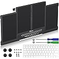 Higher Capacity 8000+mAh Replacement Laptop Battery for MacBook Air 13 inch A1466 Battery(Mid 2012, Mid 2013, Early 2014, Early 2015,2017) A1369(Late 2010, Mid 2011 Version) fits A1496 A1405 A1377