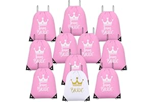 SANLIUSANJIU 11 Stück Braut Team Bride Kordelzug Turnbeutel, JGA Junggesellenabschied Sporttaschen Set, Team Bride Tasche mit Kordelzug, Braut Geschenke Team Bride Geschenke