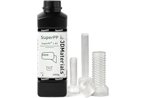 SuperPP Robustes 3D-Druckerharz, schnellster 1,4 GPA 50 µm-Druck in 1,3 Sekunden, Hergestellt in Korea von 3DMaterials (1000g, Transparent)