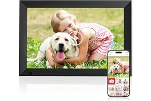 GGUA Digital Photo Frame Wifi 10.1 Inch Built in 32GB Memory, 1280x800 IPS LCD Touchscreen, Auto-Rotate and Audio, Quick and Easy Share Photos or Videos via the Frameo App, the Best Choice for Gifting