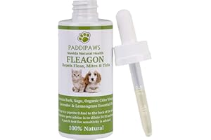 100% Natural Paddipaws Fleagon - Spot on Flea treatment - Flea Treatment for Dogs and Cats - Flea away - Also protects against Mites, Lice and aids Tick Management - One Years Treatment