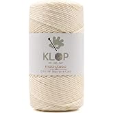 KLOP 2MM Polyester Makrome İpi 230m 200gr Supla ve &Ccedil;anta İpliği (Ekru)