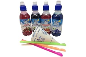 Snowycones | Syrup for Snow Cones and Shaved Ice | Not Slush | 250 ml, 4-Piece … (Blue Raspberry, Strawberry, Grape, Cherry)