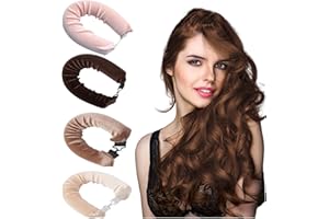Ymoryiyi 4er Set Verstärkte Lockenwickler über Nacht (4cm Durchmesser) - Heatless Curls Band mit Haken für Overnight Blowout, Rutschfest Hitzefreie Locken für Mittellanges & Langes Haar, Mischfarben