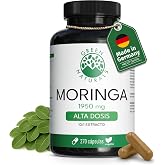 Green Naturals Moringa Oleifera 10:1 - 1,950 mg - 270 Capsules | Equivalent to 19,500 mg moringa &middot; Vegan &middot; For 3 months &middot; Lab