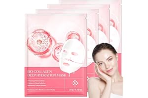 NATURAS AUTHERIC Bio Collagen Maske, Kollagen Maske Gesicht Overnight, Collagen Night Gesichtsmaske, Face Mask Skincare Collagen Masken Beauty, Wrapping Mask(4 Stück)
