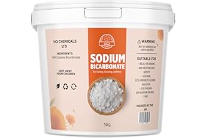 UCI CHEMICALS Pure Sodium Bicarbonate (Baking Soda) - 5 kg Bucket | Multi-Purpose Baking, Cleaning, and Descaling Bicarbonate of Soda