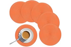 Homcomodar Juego de 6 Manteles Individuales Redondos de Algodón 34cm Trenzado Antideslizante Salvamanteles Lavables Resistente al Calor para la Mesa de Comedor