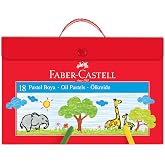 Faber-Castell &Ccedil;antalı Pastel Boya, 18 Renk, Yumuşak ve Canlı Renkler, Etkili Uygulama, Taşınabilir Plastik &Ccedil;anta, Eğitici ve 