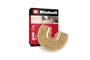 EINHELL ACCESSORIES Originale Einhell lama in metallo duro semitonda 87 mm (forma semitonda, punta in metallo duro, funzione di cambio rapido con dorso aperto, adatta ai multiutensili)