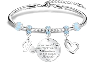 Awyuan Inspirational Gifts A-Z Bracelet Gift on Birthday Christmas Graduation for Children Girls Women Friends Sisters Daughters Aunt Mum Granddaughter