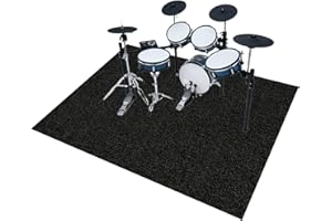 EYKWKB Drum Rug Drum Mat Soundproof Mat | Drum Carpet Non Slip Drum Blanket | Professional Drum Rugs | Electronic Drums Bass Drum Snare Drums Racks Guitars Drum Kit Etc Musical Instruments Mats 140 x 120 cm
