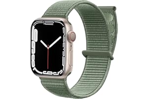 Maledan Nylonowy pasek kompatybilny z Apple Watch 44 mm, 38 mm, 42 mm, 40 mm, 41 mm, 45 mm, 49 mm, regulowany, sportowy, kompatybilny z iWatch Series 9, 8, 7, 6, 5, 4, 3, 2, 1, SE