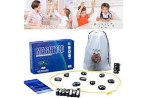 WAYBWZDQ Magnetisches Kinderschachspielzeug,Schachbrett Magnetisch Magnetisches Schachspiel mit Spielseil,Magnetspiel Spiel,Magnetic Schachspiel,Magnetisches Schachspiel für Kinder und Erwachsene (C)