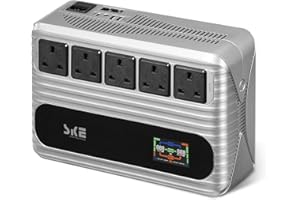 SKE SMART KEY ENERGY SKE UPS 850VA/480W UPS Power Supply UK Battery Backup & Surge Protector for Router Computer Uninterruptible Power Supply UK