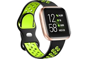 Dirrelo Cinturino Compatibile con Fitbit Versa 2 Cinturino/Fitbit Versa Lite Cinturino/Fitbit Versa Cinturino, Doppio Colore Silicone Sportivi Traspirante Impermeabile Cinturino per Donne Uomini