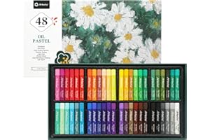 Artecho Lot de 48 pastels à l'huile doux pour peinture artistique, dessin, mélange, crayons à l'huile, fournitures d'art pour artistes, débutants, étudiants, enseignants