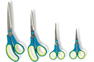 Scheren-Set aus Edelstahl vom Scherenpalast für Haushalt, Basteln, Nähen etc. (24,5 cm, 21,5 cm, 14,5 cm und 12,5 cm)