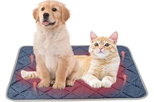 MOSEEM Self Heating Pet Pad Cat Bed,Self Heated Dog Blanket Cushion Self Warming Thermal Cat Puppy Mat Washable Dog Bed for Indoor Dog Crate Soft Non-Slip Puppy Sleeping Mat (88 * 58cm)