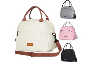 Runmeihe Bolsa Termica Porta Alimentos para Mujeres, Bolsa de Almuerzo Reutilizable con Aislamiento para Mujeres con Correa, Bolsa Termica Pequeñas e Impermeables para Adultos