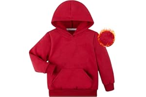 BIG ELEPHANT Jungen Kapuzenpullover mit Fleecefutter – Hoodie Kinder Jungen mit Tasche, Warm & Weich Sweatshirt & Pullover Jungen für Kinder