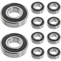 XiKe Lot De 6 Roulements à Billes 6000ZZ 10x26x8mm - Acier Chromé Double Étanchéité Pré-lubrifié