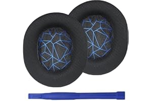 Adhiper Arctis 7 cuscinetti di ricambio,compatibili con SteelSeries Arctis 1,Arctis 3, Arctis 5, Arctis 7,Arctis 9X,Arctis Pro Gaming Headset,con Memory Foam Mesh (blu a strisce)