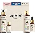 VebixProfessional Customized Regimen -4 Ayurvedic ProductKit- HairFallControl -AntiHairFall Neem Oil & Lotus Shampoo + Hair Growth Serum & Luxury Face Glowing Serum -8.79 Fl.oz (Normal Hair)