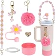 Set Accessori Per Tazza Stanley 0.9g | Stivale Silicone, Cinturino Boho, Tappo Per Paglia, Ciondoli | Personalizza La Tua Stanley Cup