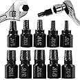 KASTWAVE 10 PCS Screw Extractor Set - Hex Head Out Bolt Multi-Spline Stripped Screw Extractor Set, Broken Bolt Remover Kit, Damaged Screw Extractor for Removing Broken Studs and Bolts