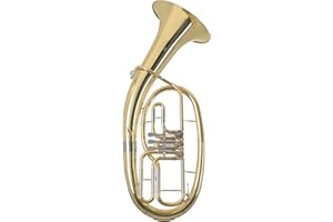 Roy Benson Bb-Tenorhorn TH-202 (Premium Kompaktmodell, mit Ø 26 cm Messing Schallstück, langlebigem Goldmessing Mundrohr, Neusilber Zügen, in lackiertem Finish, inkl. leichtem Formetui)
