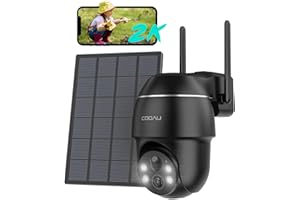 COOAU Zewnętrzna kamera monitoringowa – kamera monitorująca na zewnątrz – 2K PTZ 355°/90° bezprzewodowa kamera WLAN IP​Outdoor z czujnikiem ruchu | kolorowa widoczność w nocy | kamera szerokokątna