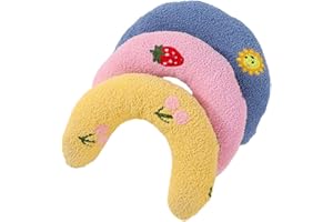 MORKITE 3Pack Calming Pillow for Dogs, Fluffy Cat Calming Pillow, Cat Neck Pillow, Soft U-Shaped Cat Calming Pillow, Cat Pillow Dog Bed Pillows Pet Calming Toy Plush Pet Neck Pillow