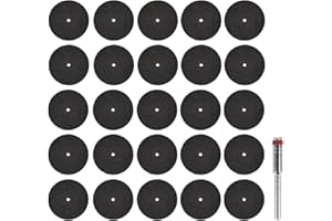 SAGASAVE Disco da taglio in resina per utensili rotanti da 32 mm, in fibra di vetro rinforzato, per rettifica (100 ruote da taglio + 1 mandrino da 36 mm)